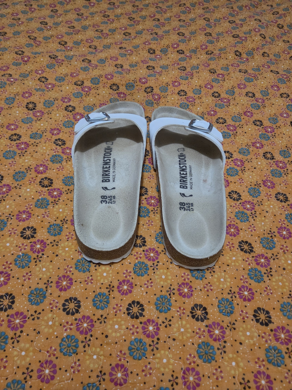 Birkenstock White Madrid Single Strap Sandals 38 Womens - Picture 2 of 4